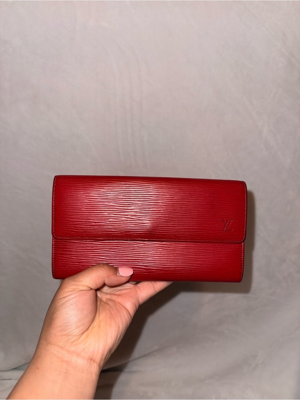 Authentic Louis Vuitton Sarah Wallet | Castillan Red Epi Leather CA1905